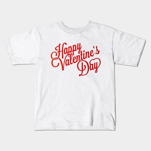 Happy Valentines Day Kids T-Shirt by gold package